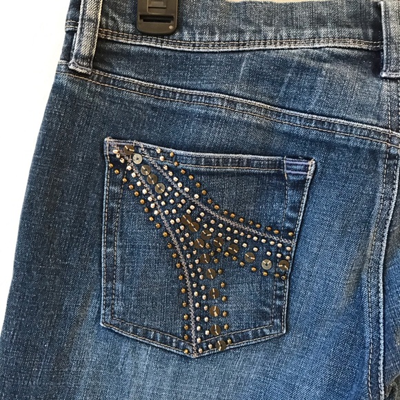 Old Navy Denim Blue Jeans Womens Size 10 Straight Leg Low Waist y2k - Picture 9 of 16